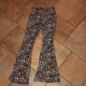 Flare cheetah pants